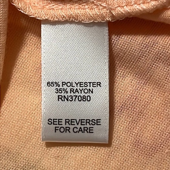 CATO Active womens sz 26/28W activewear top floral peach 3/4 sleeves cutout back - Picture 8 of 14